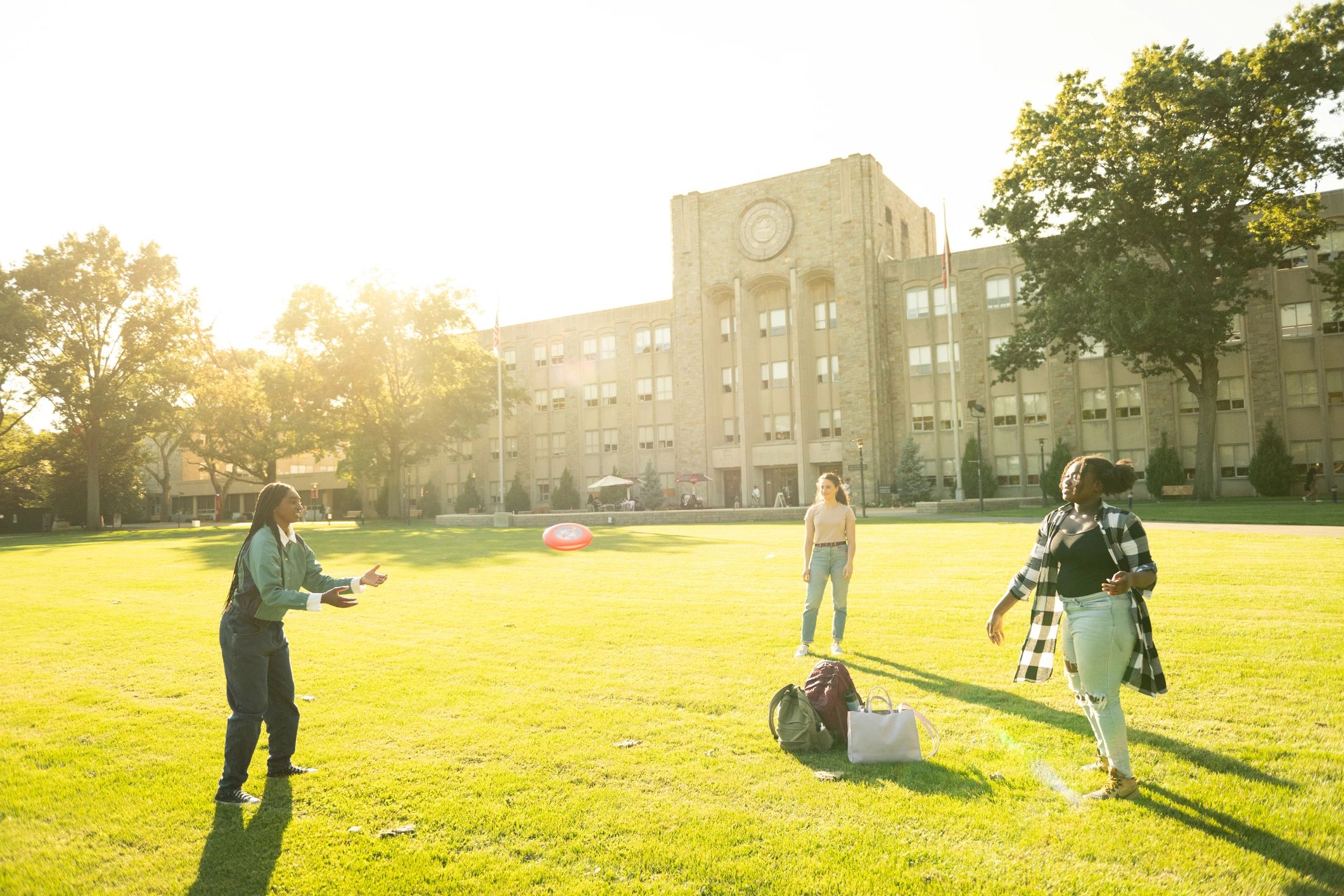 People enjoying an outdoor activity in a park