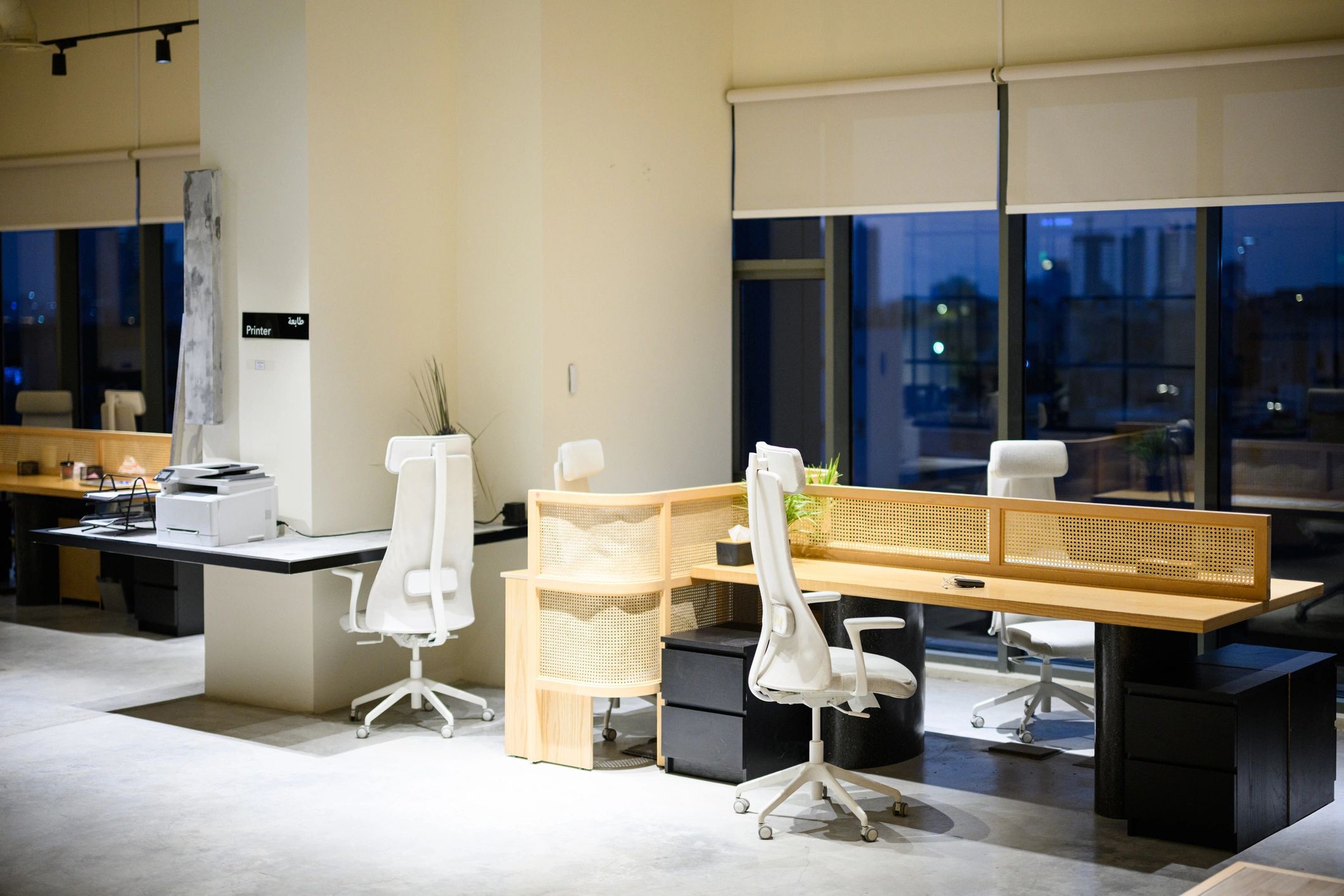 Modern local newsroom workspace